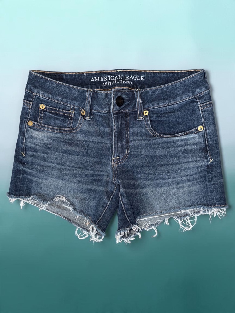 American Eagle Shorties Denim Jean Shorts Blue Size 2